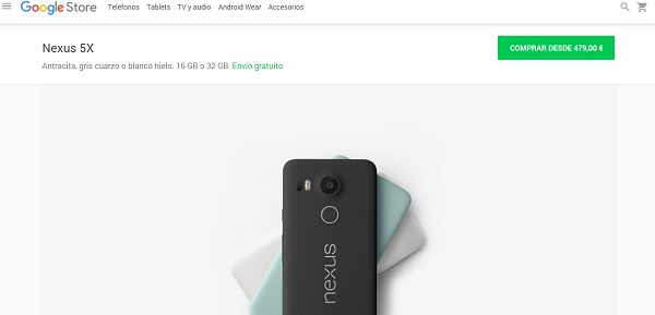 Nexus 5X ya disponible para comprar, y con Chromecast de regalo
