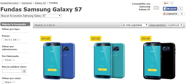 Las primeras fundas para el Samsung Galaxy S7 se filtran en la red
