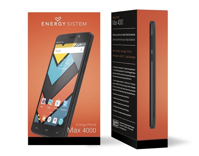 Energy Phone Max 4000, un smartphone con una batería impresionante