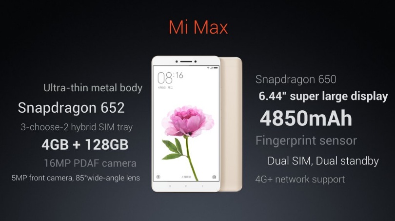 Xiaomi Mi Max, el gran phablet Chino de 6.44″