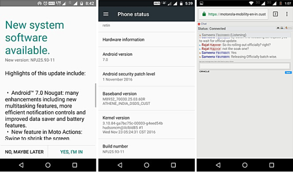 Android 7.0 Nougat aterriza en los Moto G4 y Moto G4 Plus